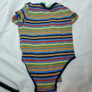 Striped Baby Romper Bodysuit 6-9 Months Colorful Cotton Blend vintage circo‎